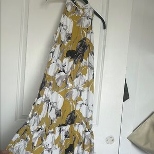 Anthropologie Free people floral high neck drop waist dress